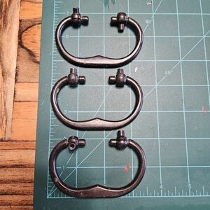 Black Metal Drawer Pulls Set 3